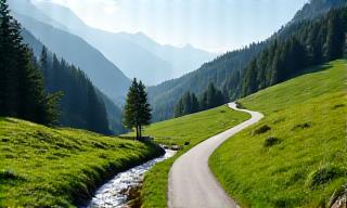 Alpine Countryside Eco-Friendly Scenic Route